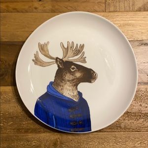 West Elm Dapper Animal Plate Moose